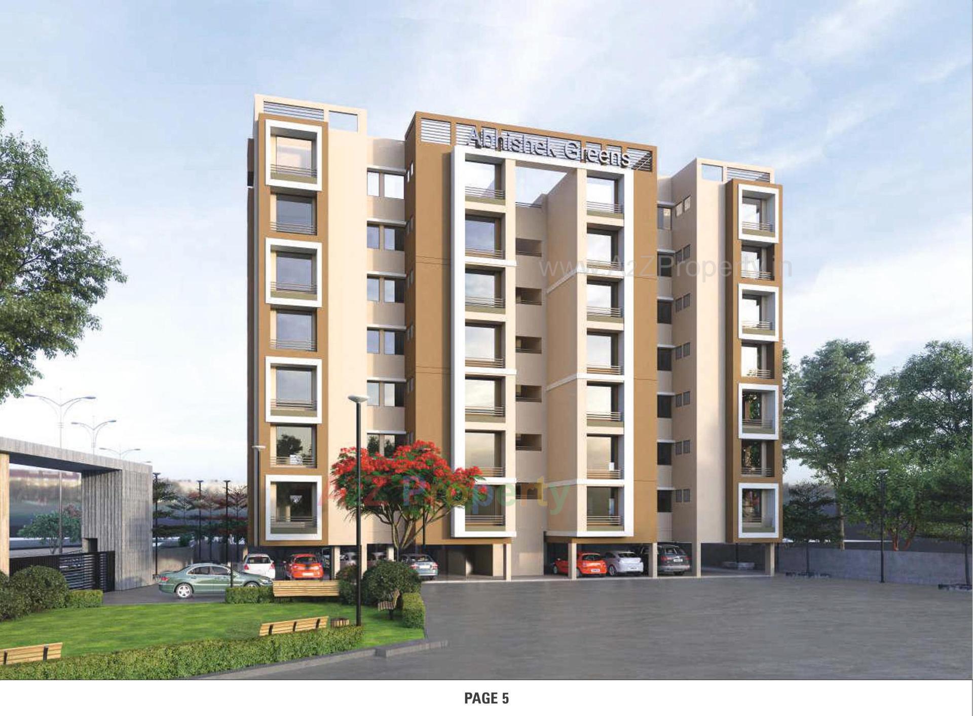 3D Elevation of real estate project Abhishek Greens located at Gandhinagar, Gandhinagar, Gujarat
