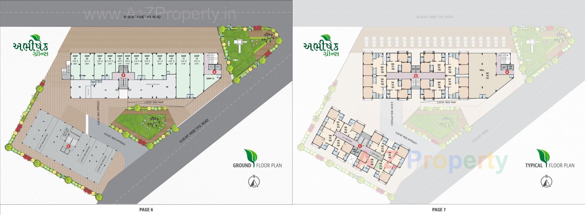 Layout of real estate project Abhishek Greens located at Gandhinagar, Gandhinagar, Gujarat