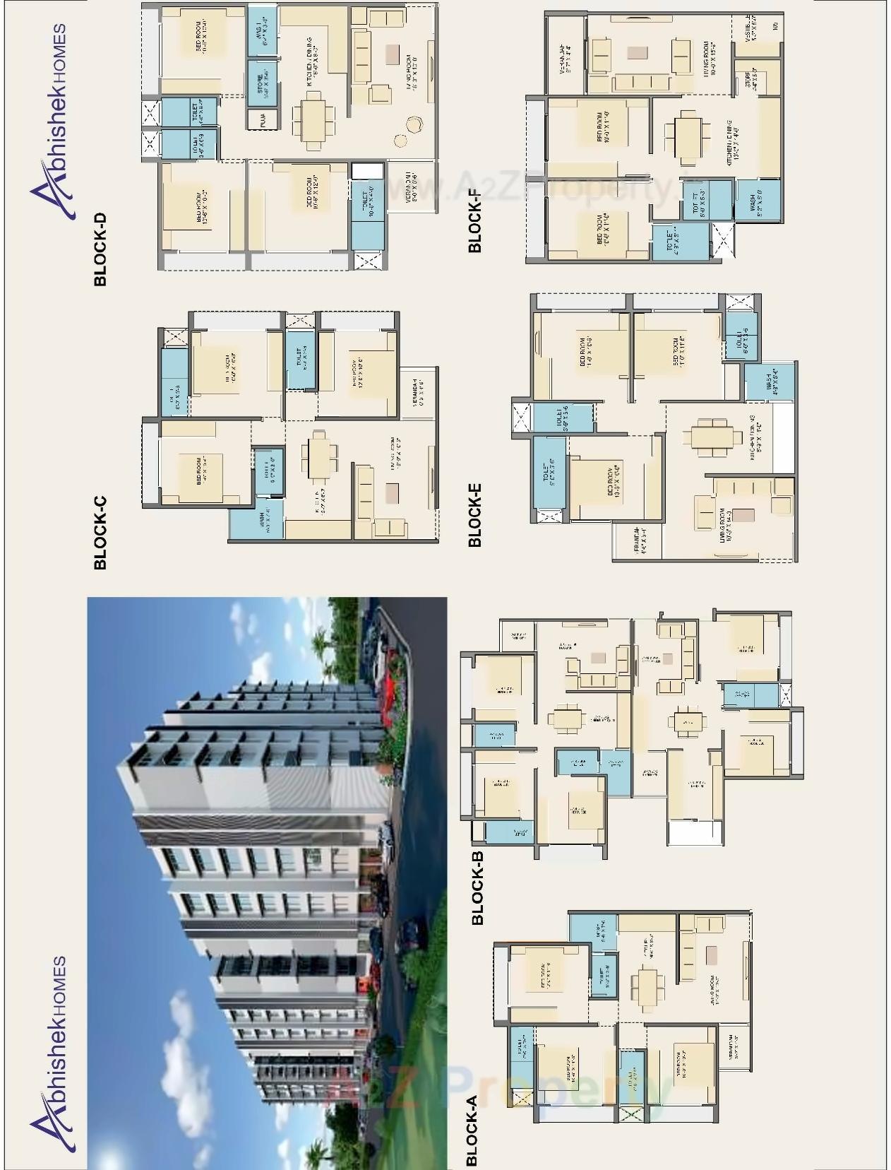 Layout of real estate project Abhishek Homes located at Saij, Gandhinagar, Gujarat