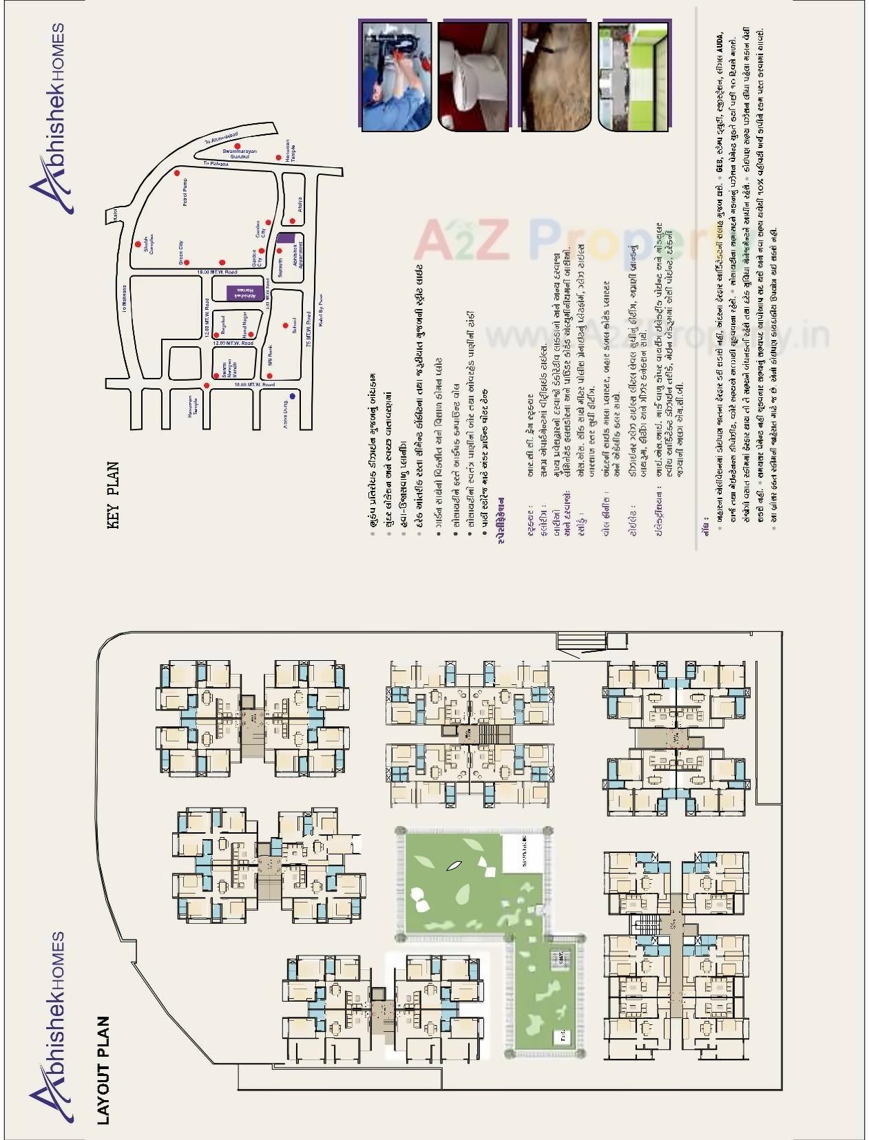 Layout of real estate project Abhishek Homes located at Saij, Gandhinagar, Gujarat