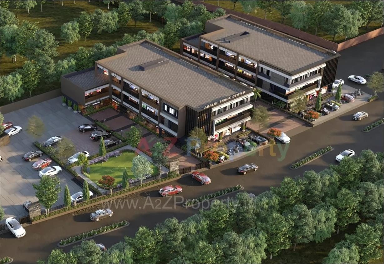 3D Elevation of real estate project Adalaj Trade Center located at Adalaj, Gandhinagar, Gujarat