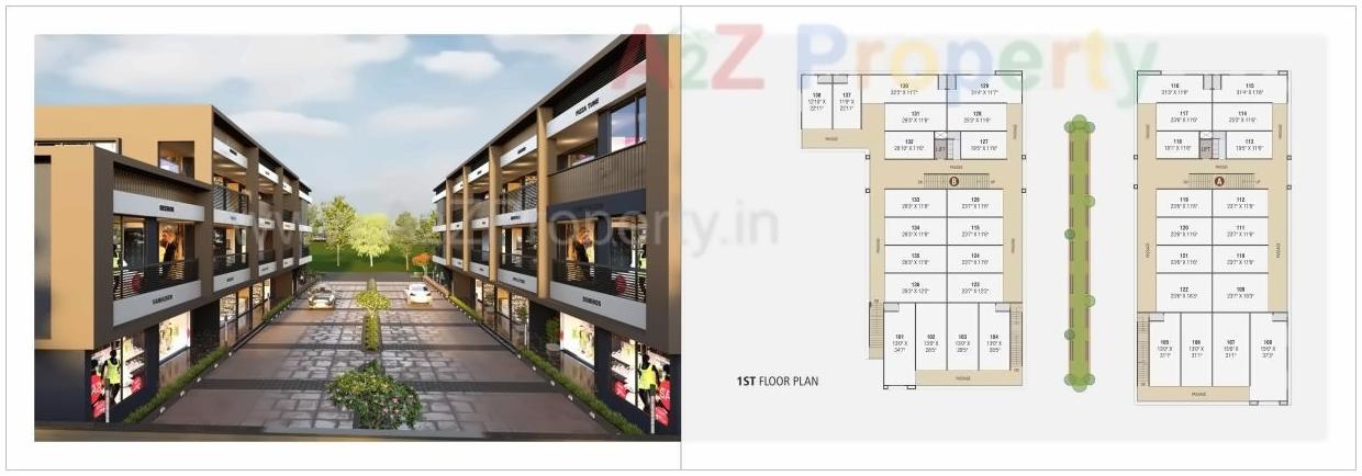 Layout of real estate project Adalaj Trade Center located at Adalaj, Gandhinagar, Gujarat