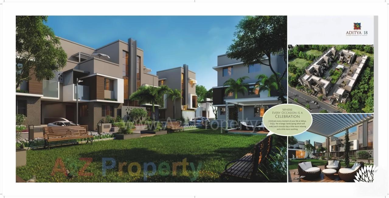 3D Elevation of real estate project Aditya located at Thaltej, Gandhinagar, Gujarat