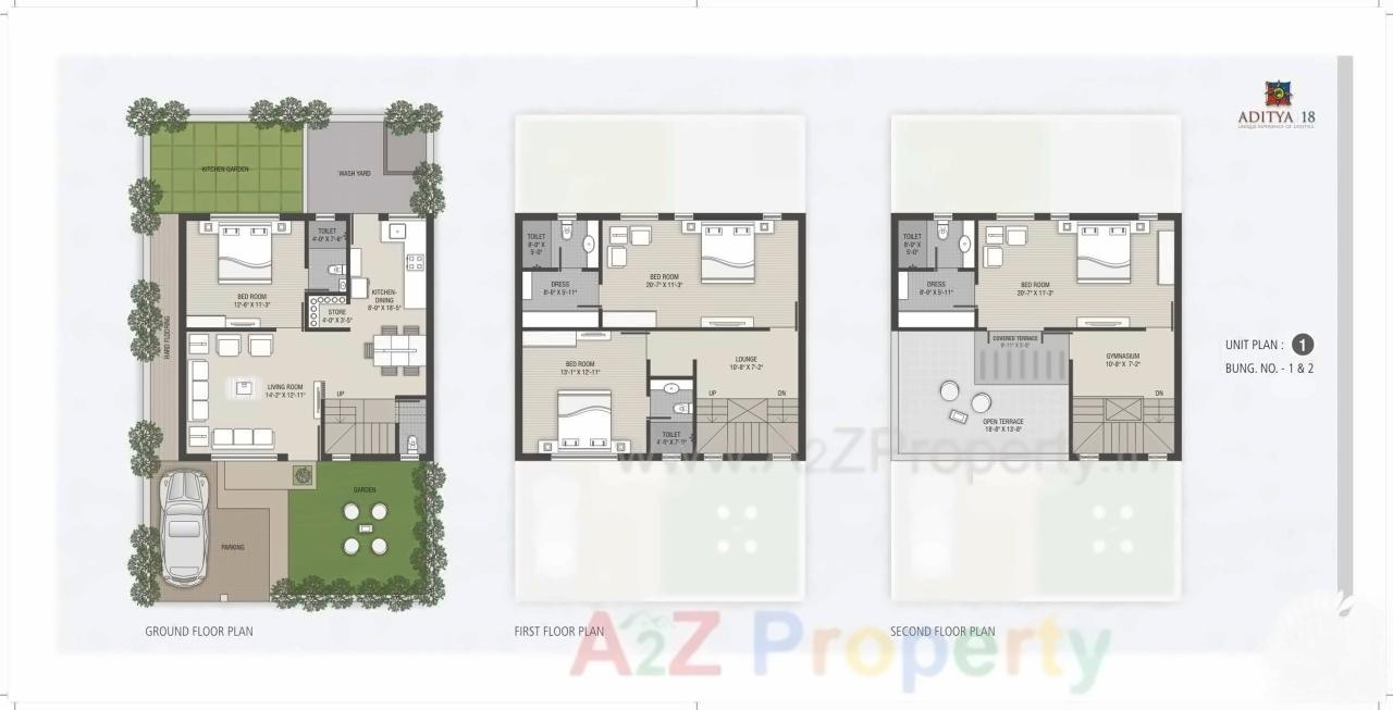 Layout of real estate project Aditya located at Thaltej, Gandhinagar, Gujarat