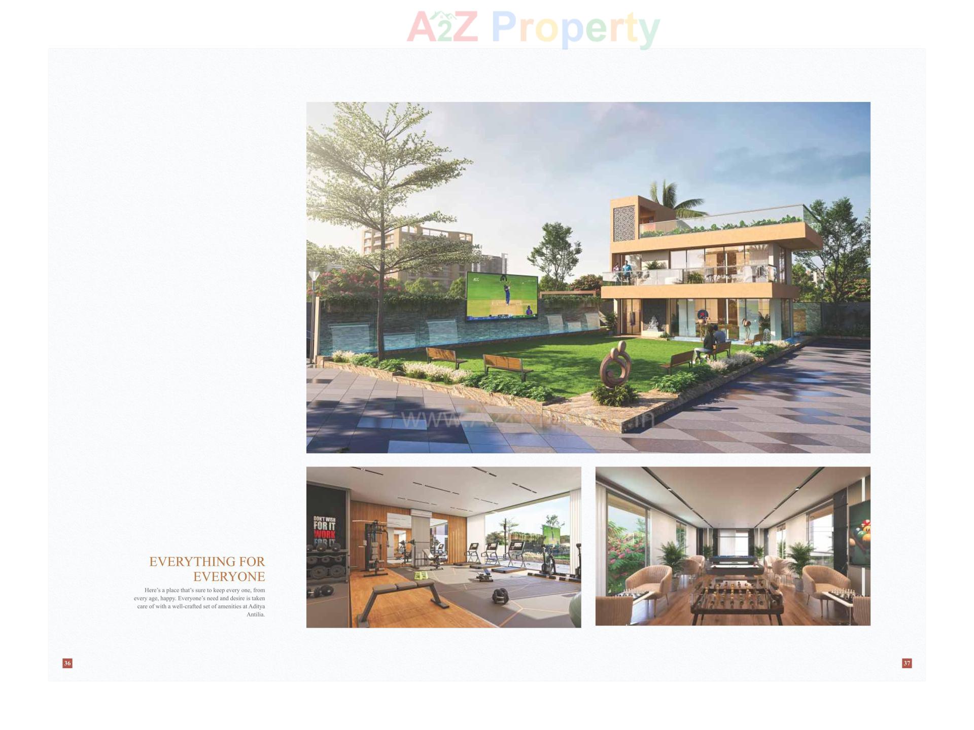 3D Elevation of real estate project Aditya Antilia located at Zundal, Gandhinagar, Gujarat