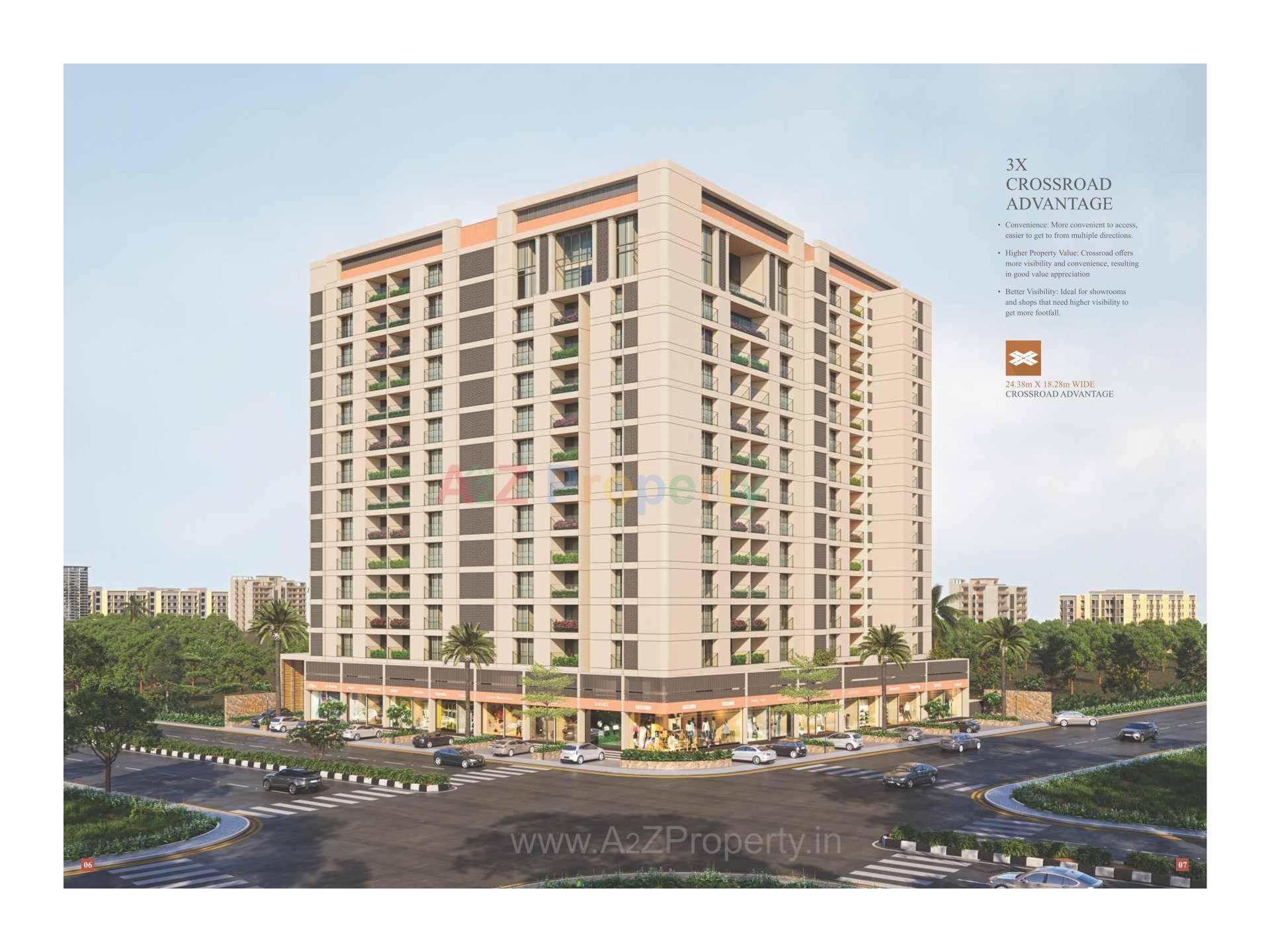 3D Elevation of real estate project Aditya Antilia located at Zundal, Gandhinagar, Gujarat