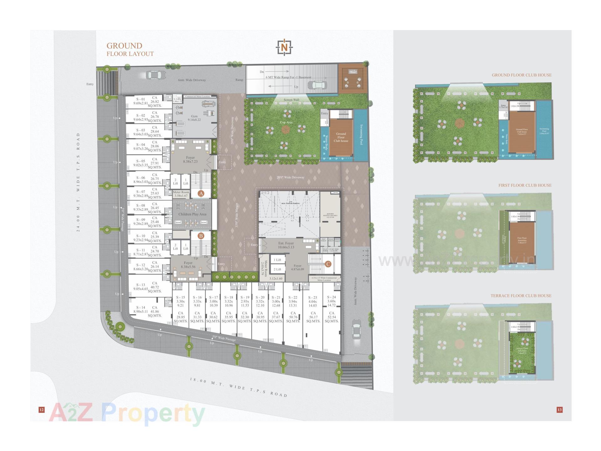 Layout of real estate project Aditya Antilia located at Zundal, Gandhinagar, Gujarat
