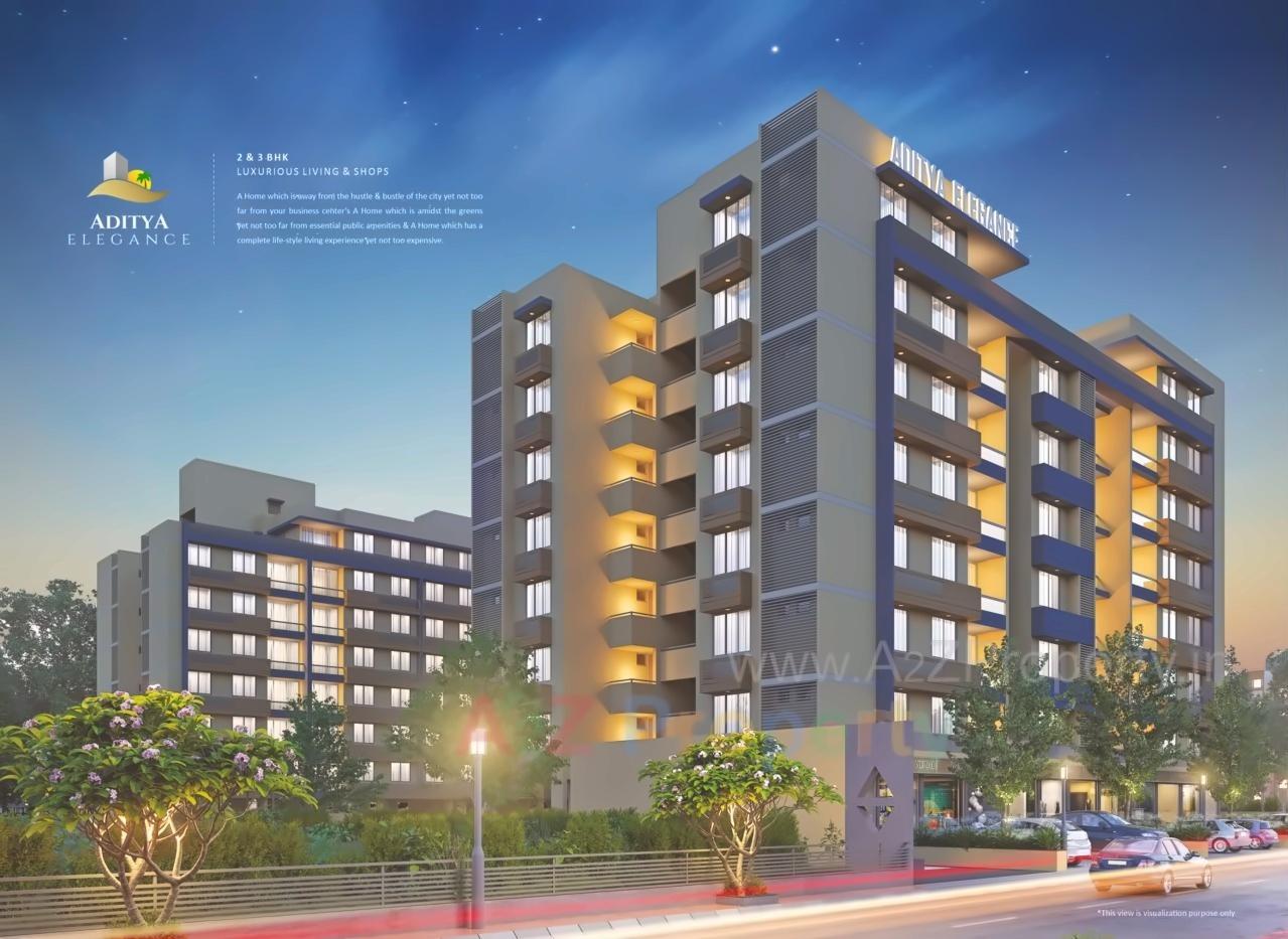3D Elevation of real estate project Aditya Elegance located at Gandhinagar, Gandhinagar, Gujarat