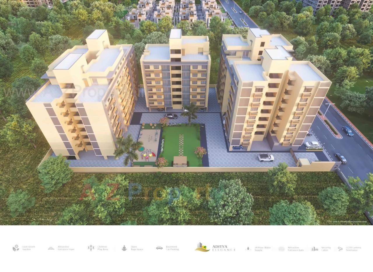 3D Elevation of real estate project Aditya Elegance located at Gandhinagar, Gandhinagar, Gujarat