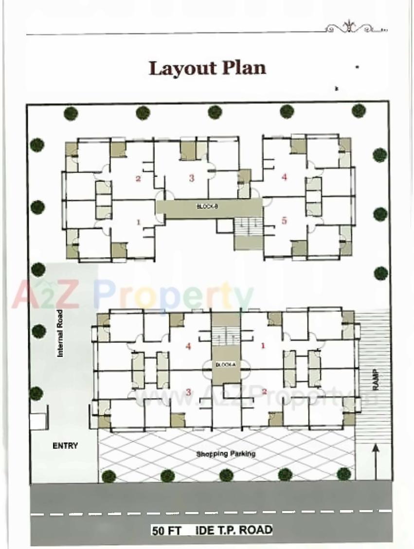 Layout of real estate project Aditya Elite located at Zundal, Gandhinagar, Gujarat