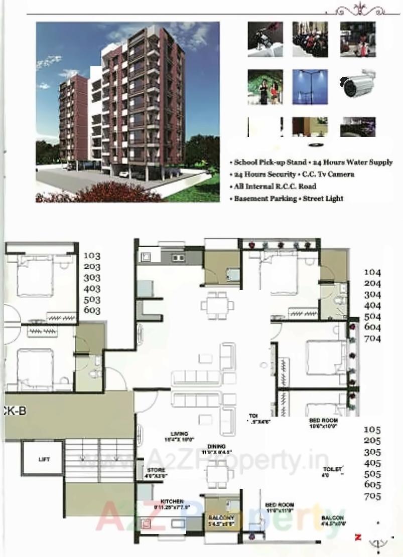 Layout of real estate project Aditya Elite located at Zundal, Gandhinagar, Gujarat