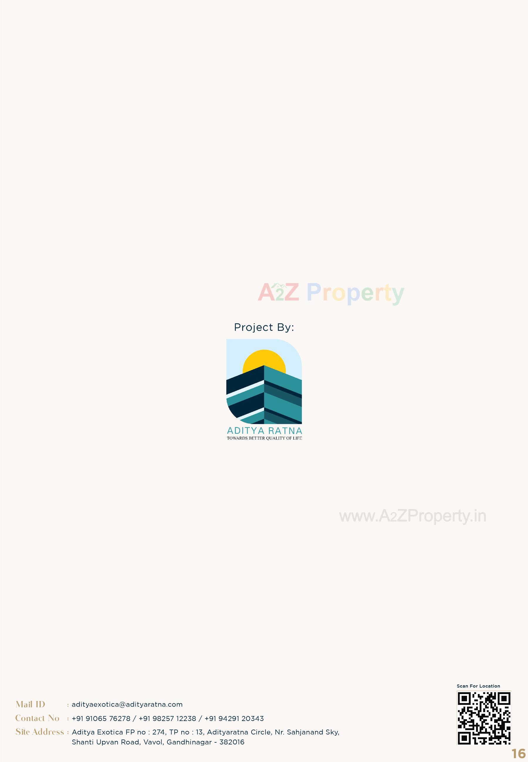  of real estate project Aditya Exotica located at Vavol, Gandhinagar, Gujarat