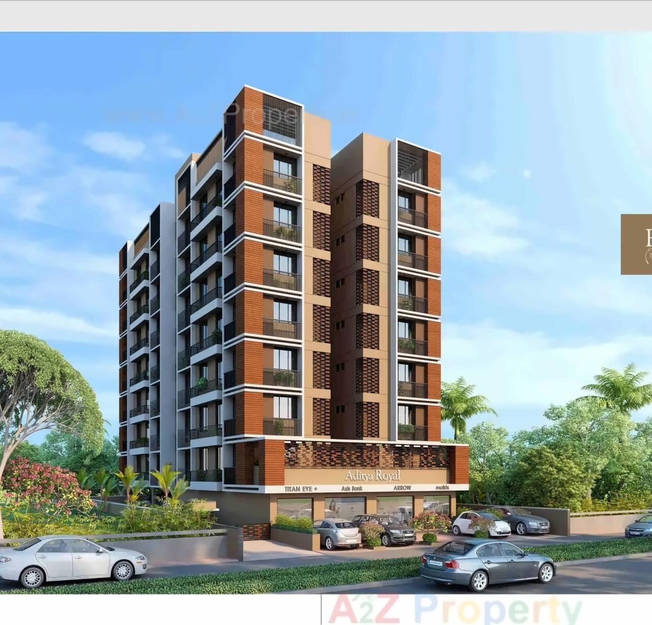 3D Elevation of real estate project Aditya Royal located at Gandhinagar, Gandhinagar, Gujarat