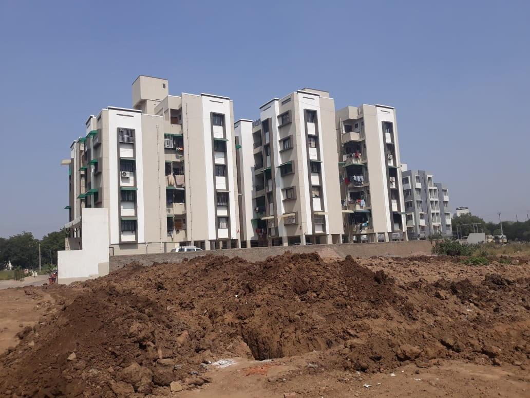 110203_const of real estate project Ajay Avenue located at Borisana, Gandhinagar, Gujarat