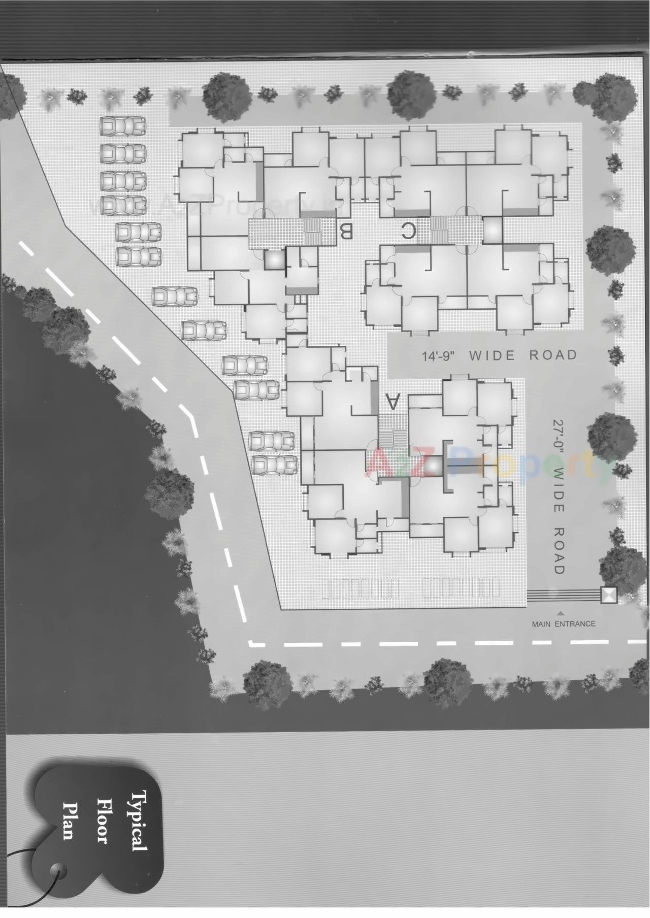 Layout of real estate project Ajay Avenue located at Borisana, Gandhinagar, Gujarat
