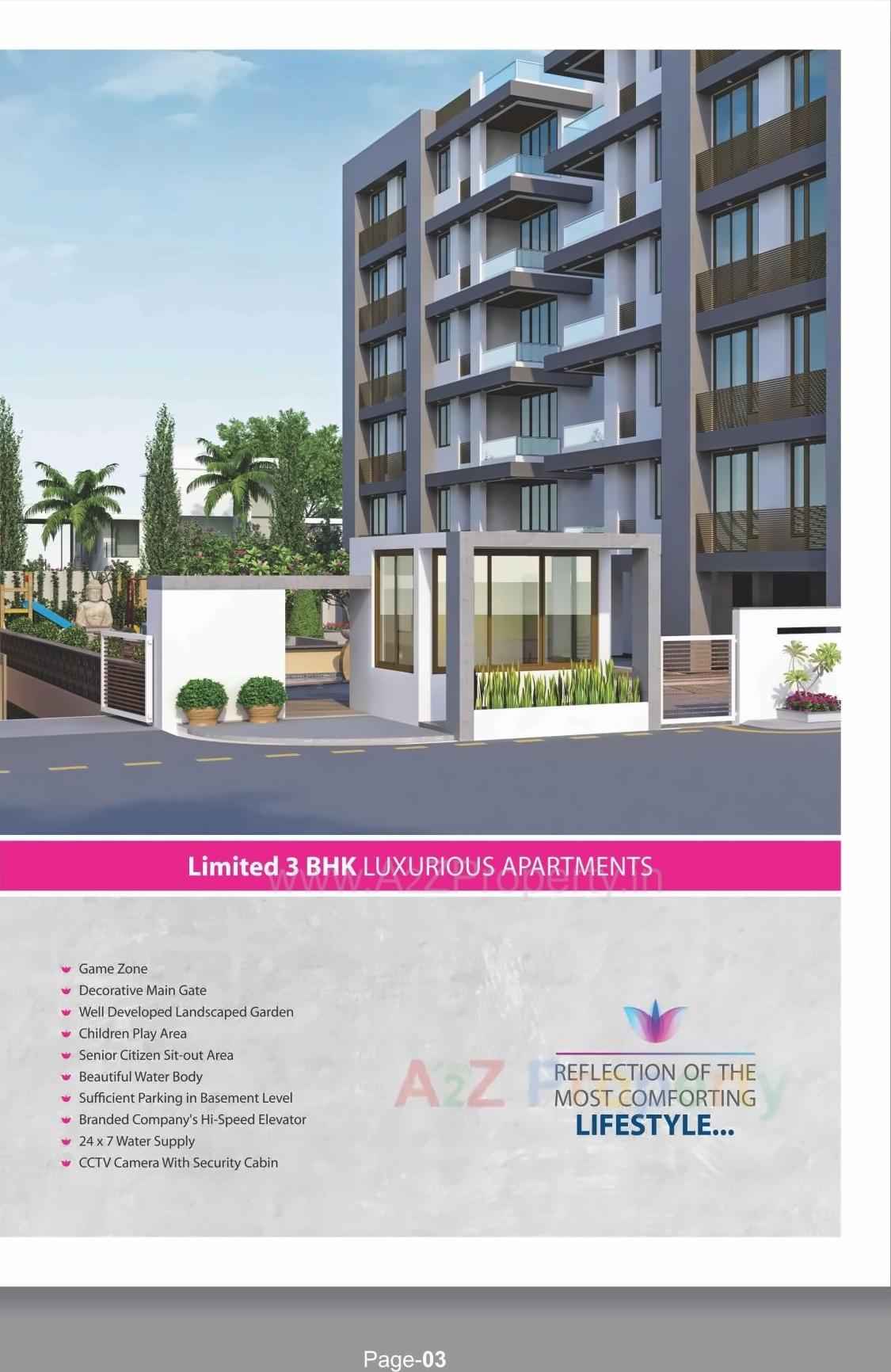 3D Elevation of real estate project Akshar Paradise located at Sargasan, Gandhinagar, Gujarat