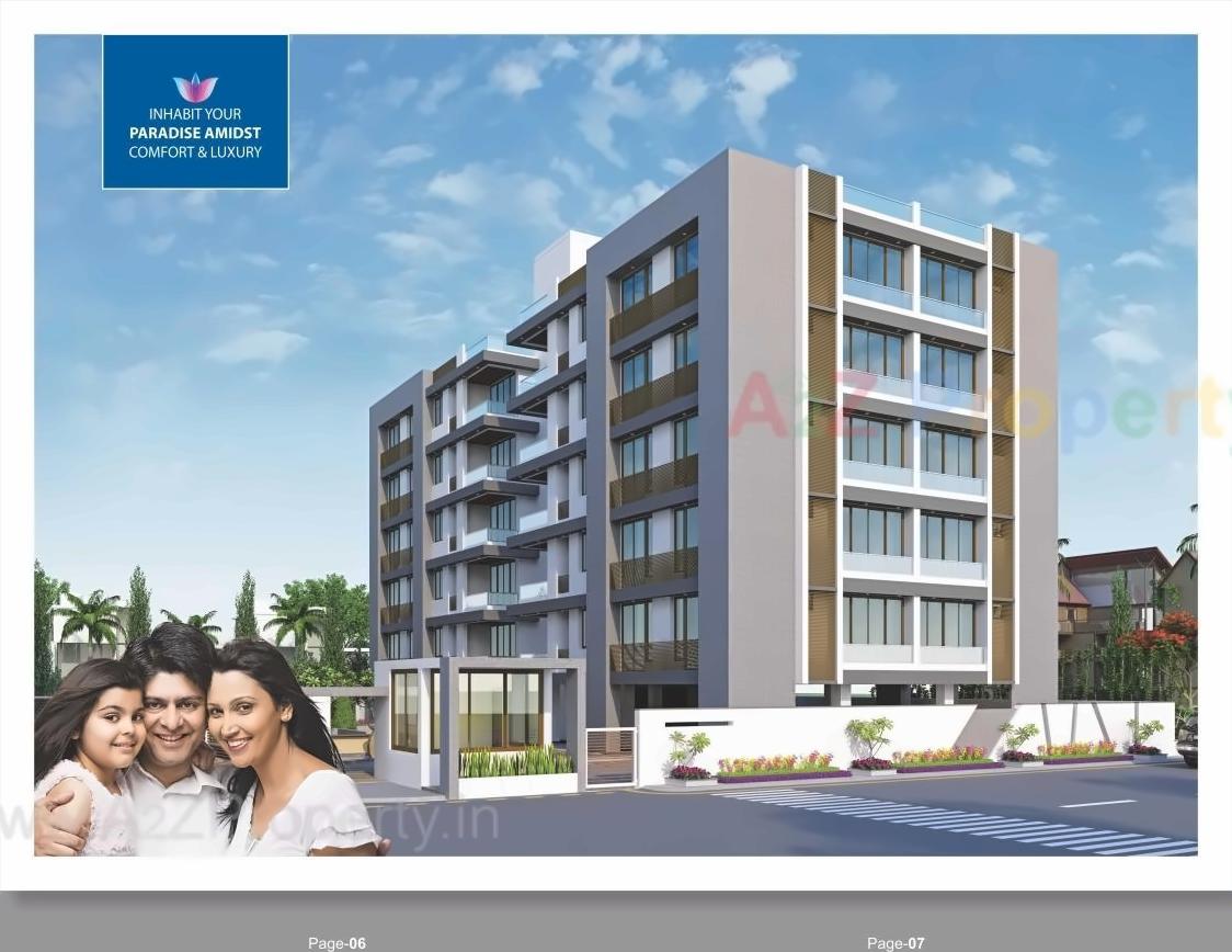 3D Elevation of real estate project Akshar Paradise located at Sargasan, Gandhinagar, Gujarat