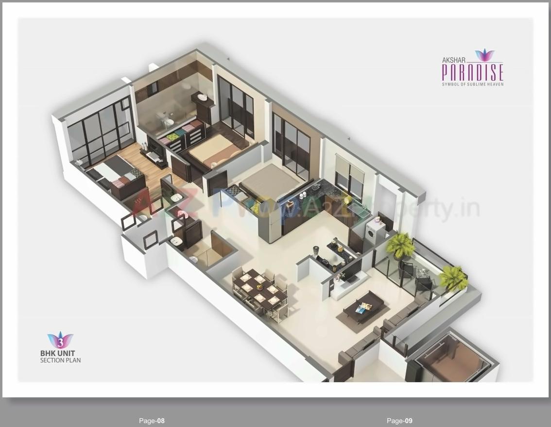 Layout of real estate project Akshar Paradise located at Sargasan, Gandhinagar, Gujarat