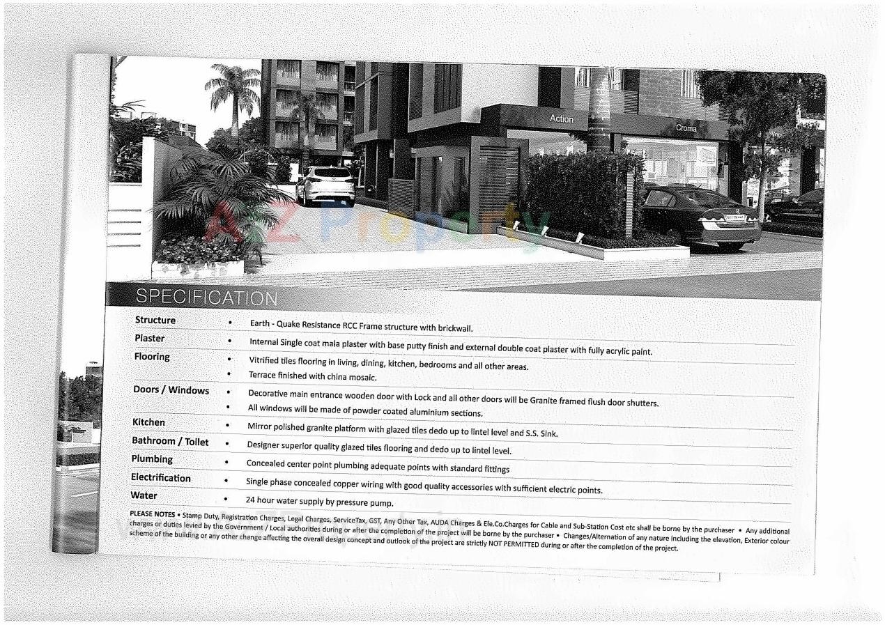  of real estate project Akshar Platinium located at Nana-chiloda, Gandhinagar, Gujarat