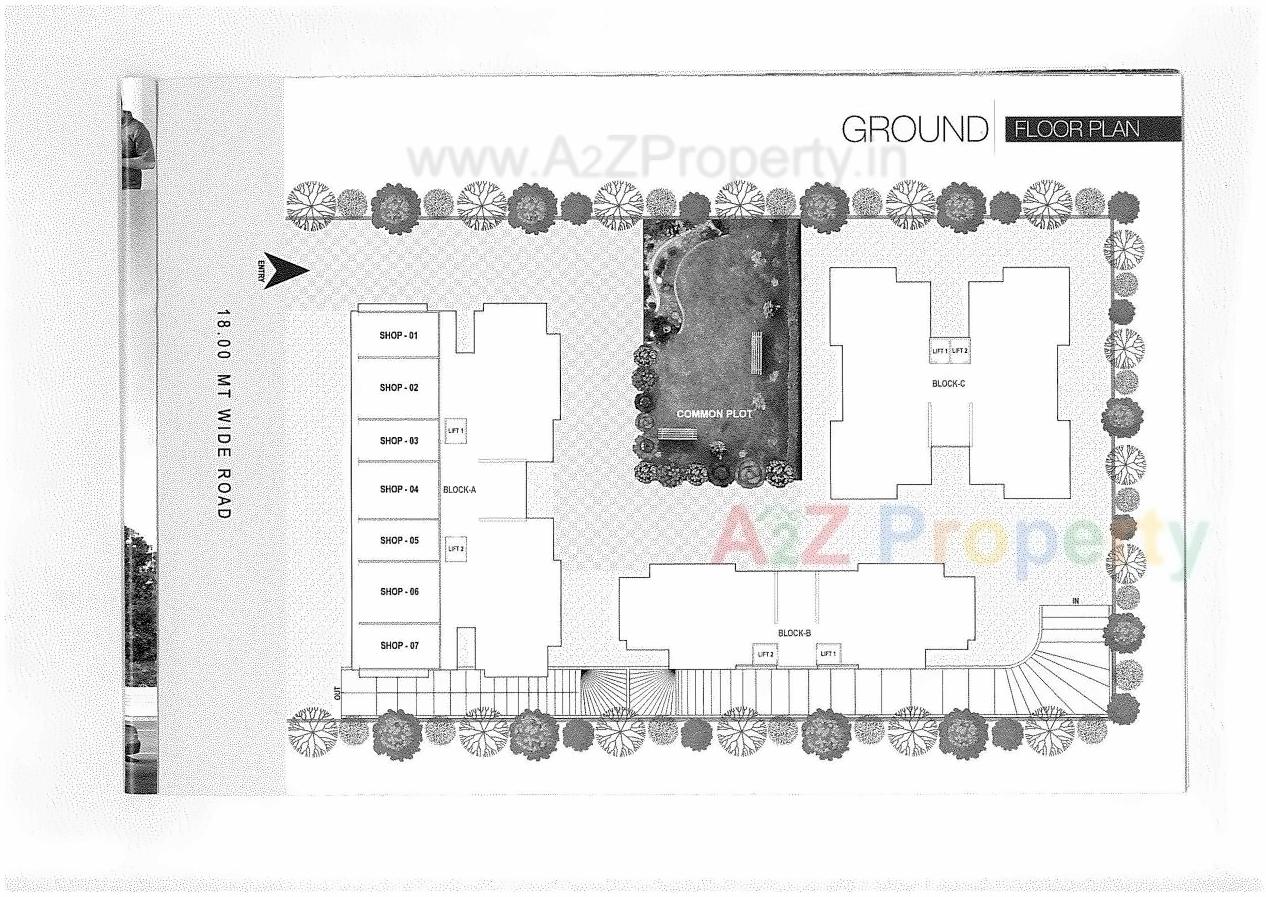 Layout of real estate project Akshar Platinium located at Nana-chiloda, Gandhinagar, Gujarat