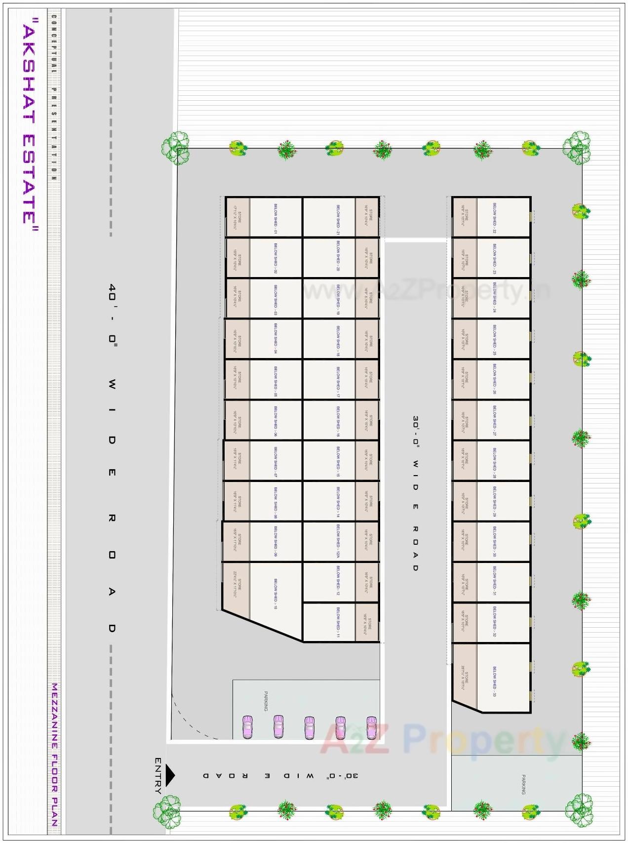 Layout of real estate project Akshat Estate located at Ranasan, Gandhinagar, Gujarat