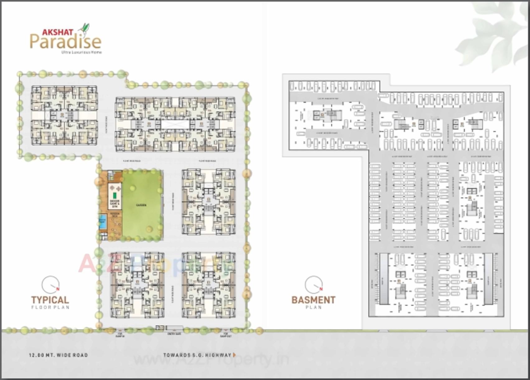 Layout of real estate project Akshat Paradise located at Sargasan, Gandhinagar, Gujarat