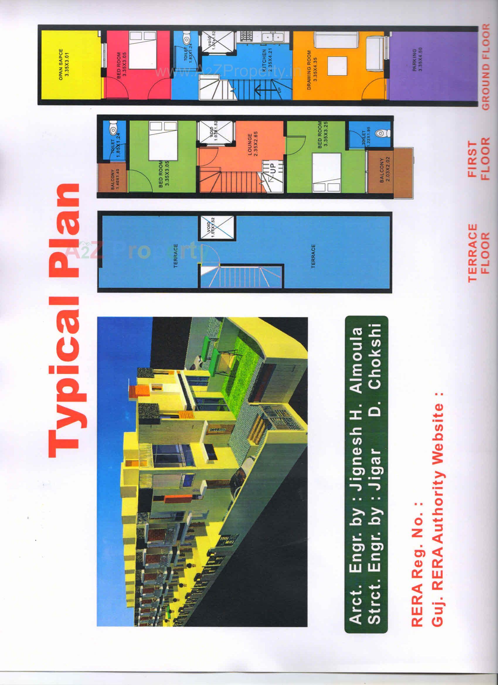 Layout of real estate project Al Aman Residency located at Gandhinagar, Gandhinagar, Gujarat