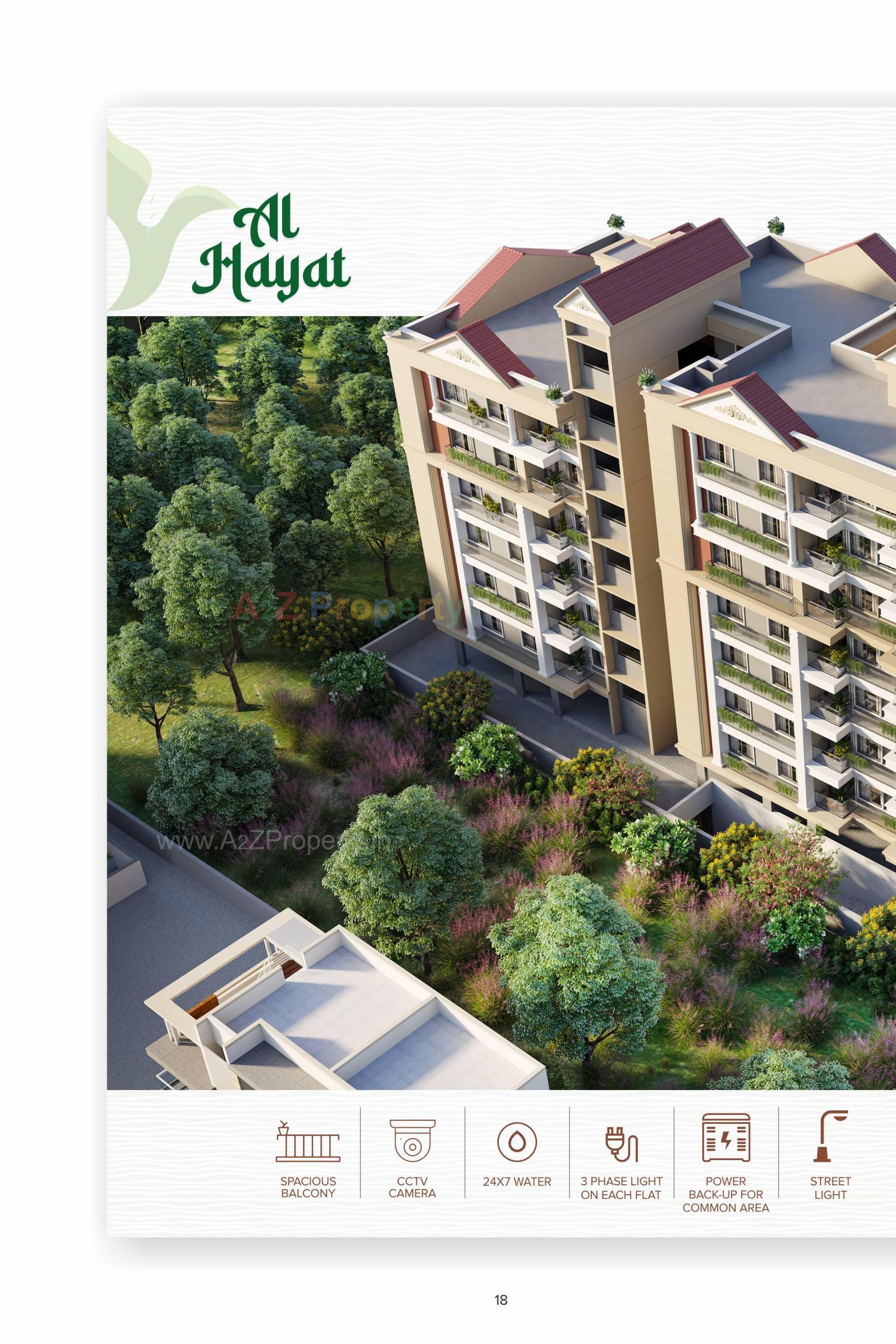 3D Elevation of real estate project Al Hayat located at Vavol, Gandhinagar, Gujarat