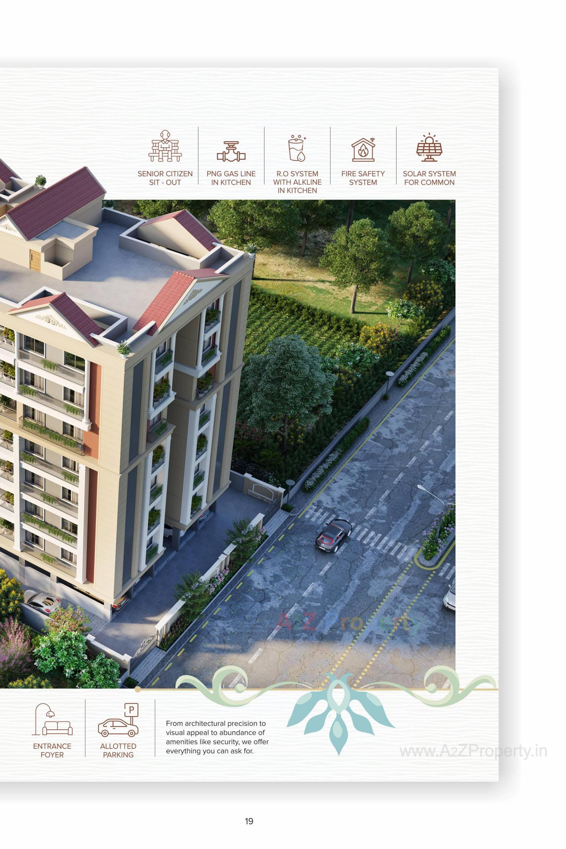 3D Elevation of real estate project Al Hayat located at Vavol, Gandhinagar, Gujarat