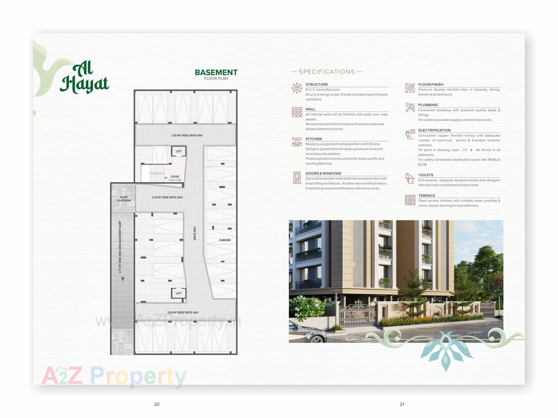 Layout of real estate project Al Hayat located at Vavol, Gandhinagar, Gujarat