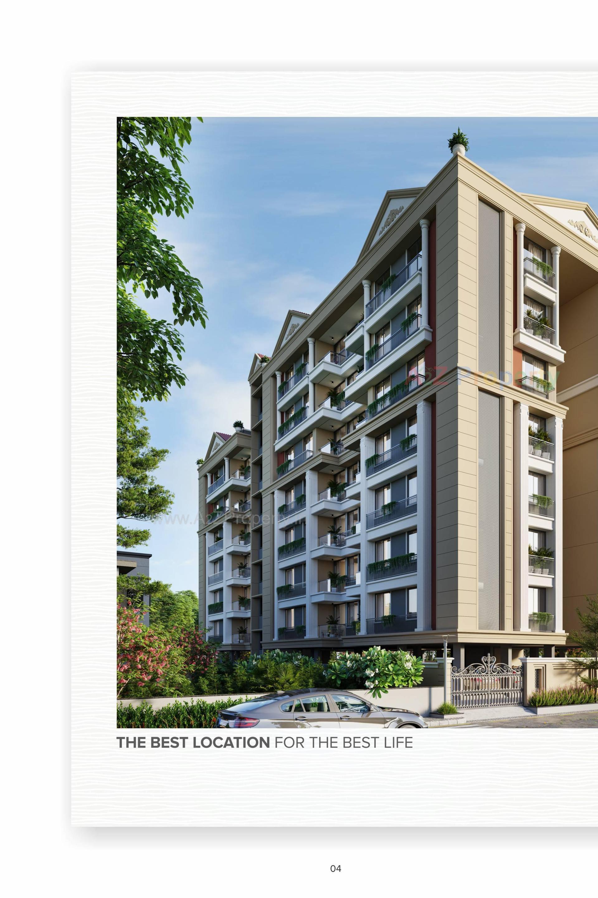 3D Elevation of real estate project Al Hayat located at Vavol, Gandhinagar, Gujarat