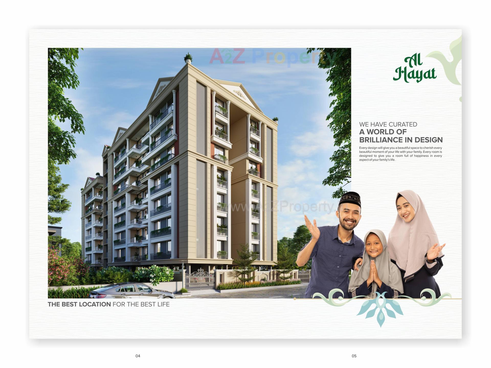 3D Elevation of real estate project Al Hayat located at Vavol, Gandhinagar, Gujarat