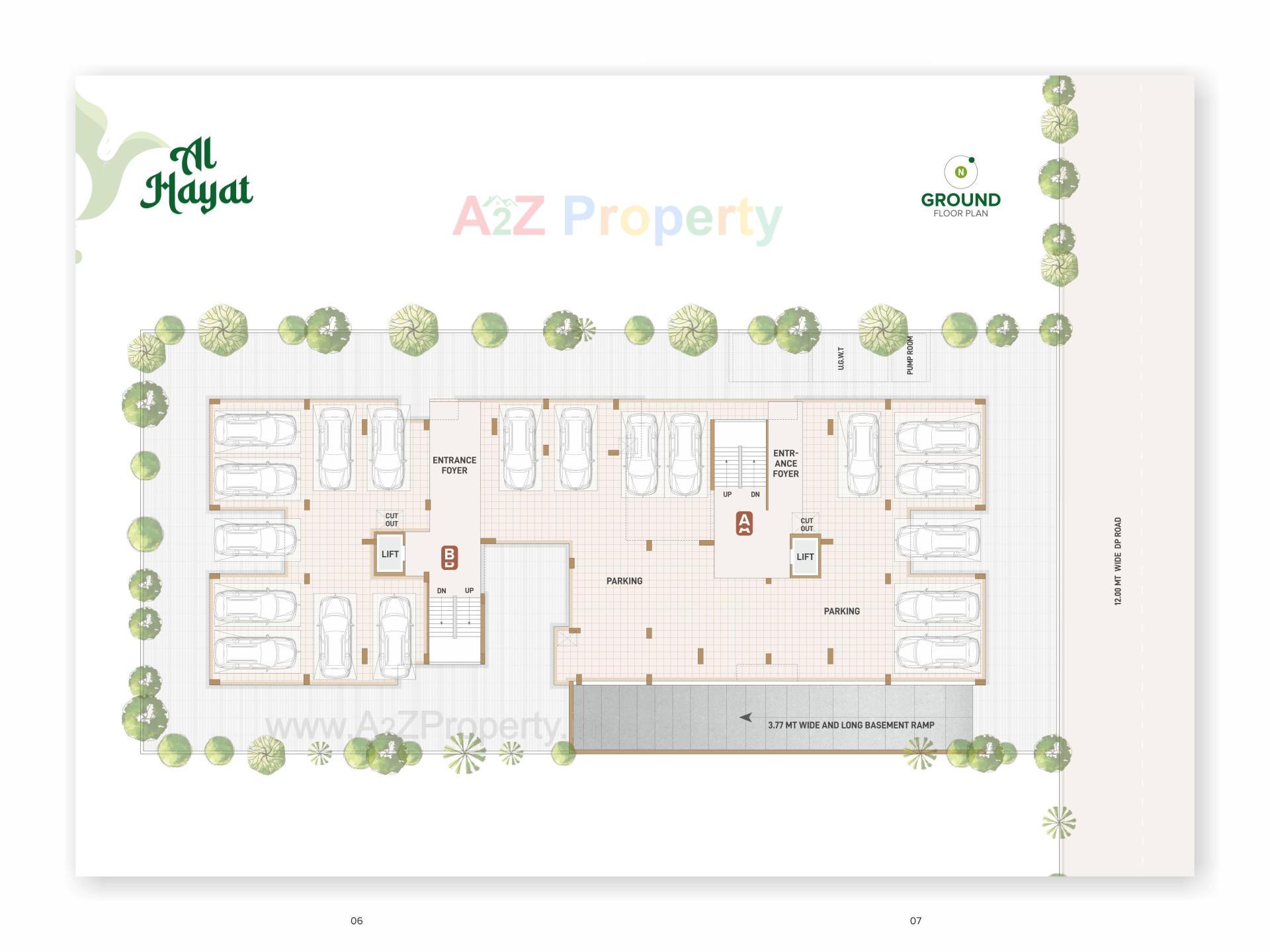 Layout of real estate project Al Hayat located at Vavol, Gandhinagar, Gujarat