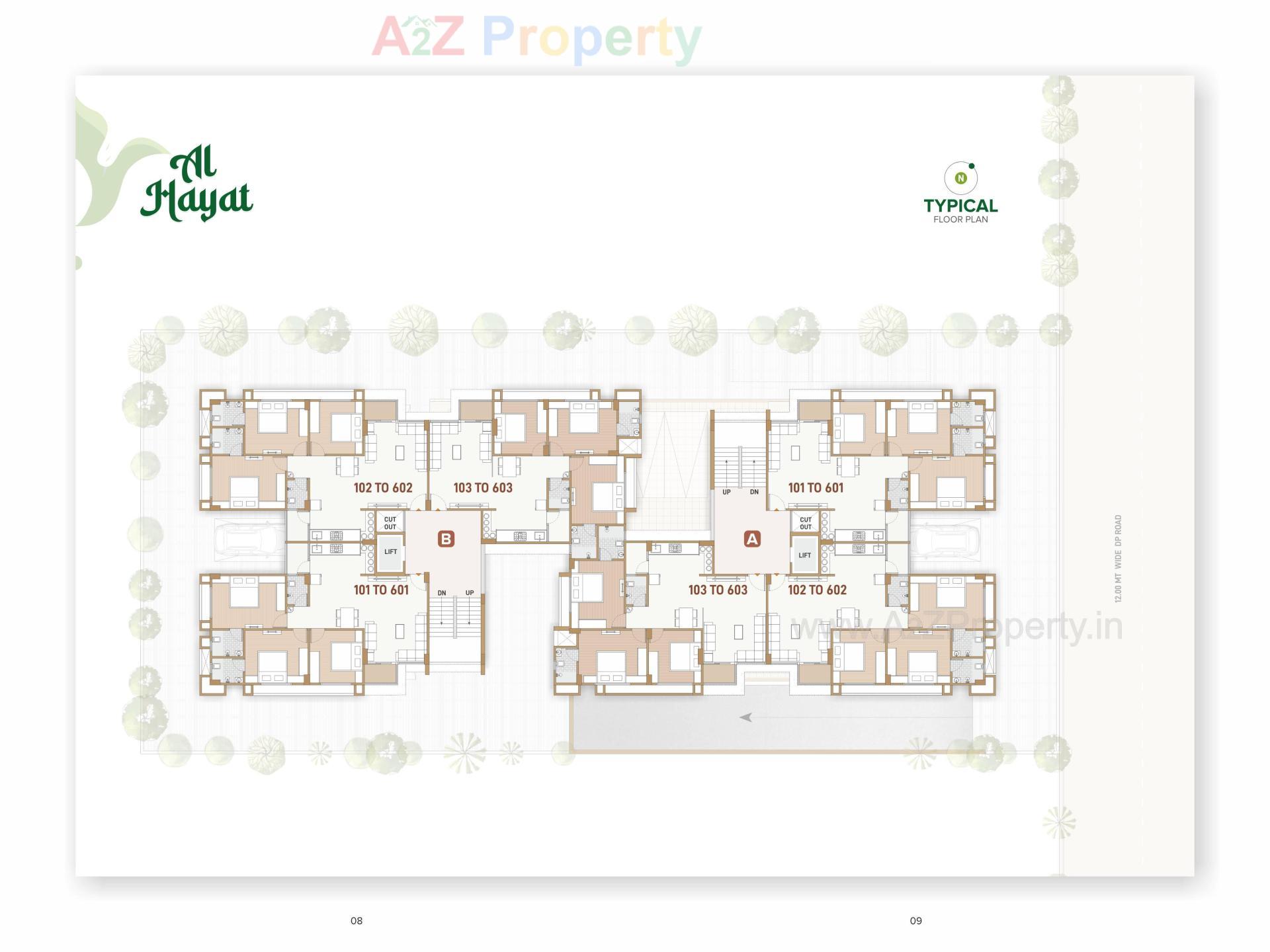 Layout of real estate project Al Hayat located at Vavol, Gandhinagar, Gujarat