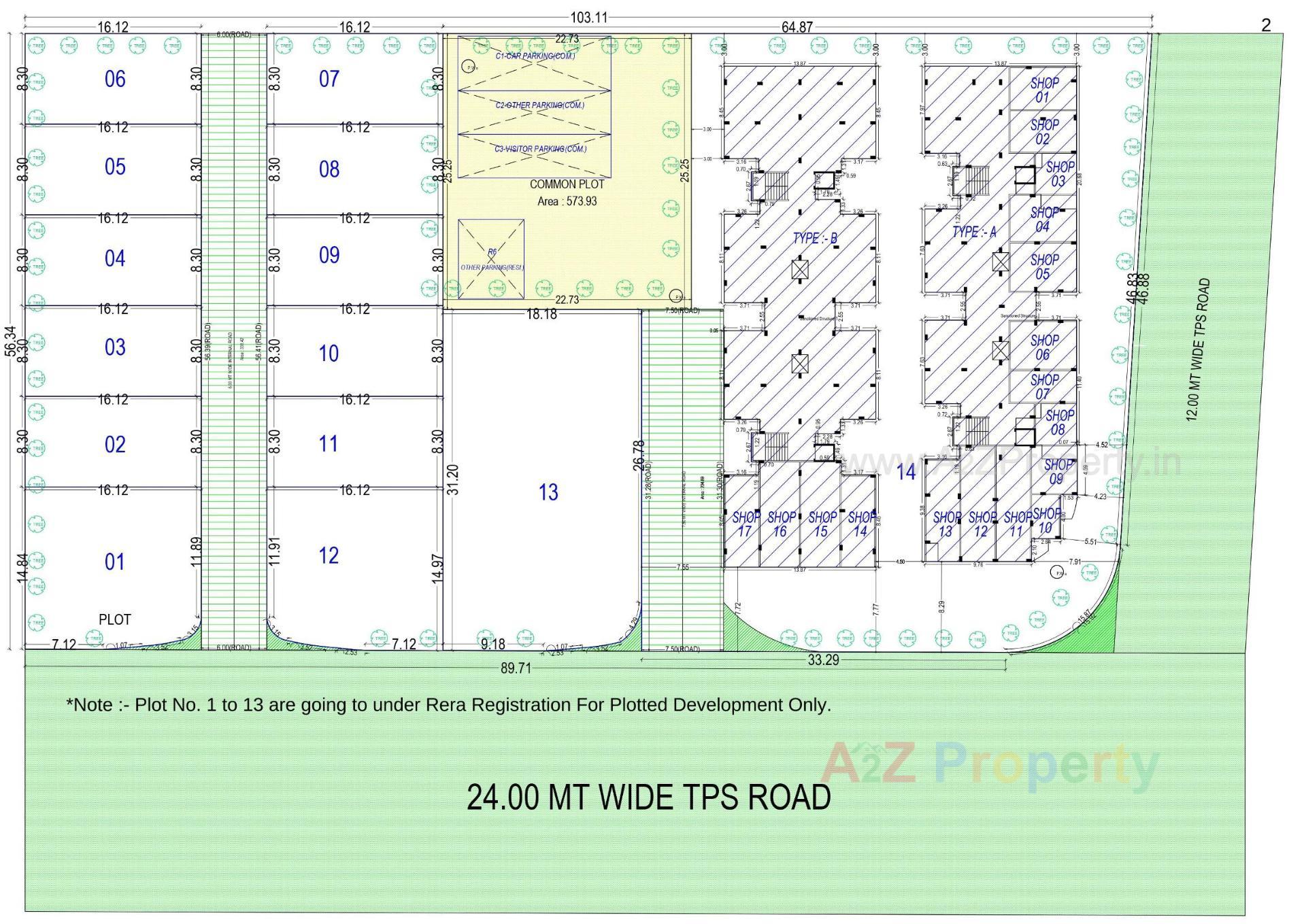 Layout of real estate project Al Madina Residency located at Kalol, Gandhinagar, Gujarat