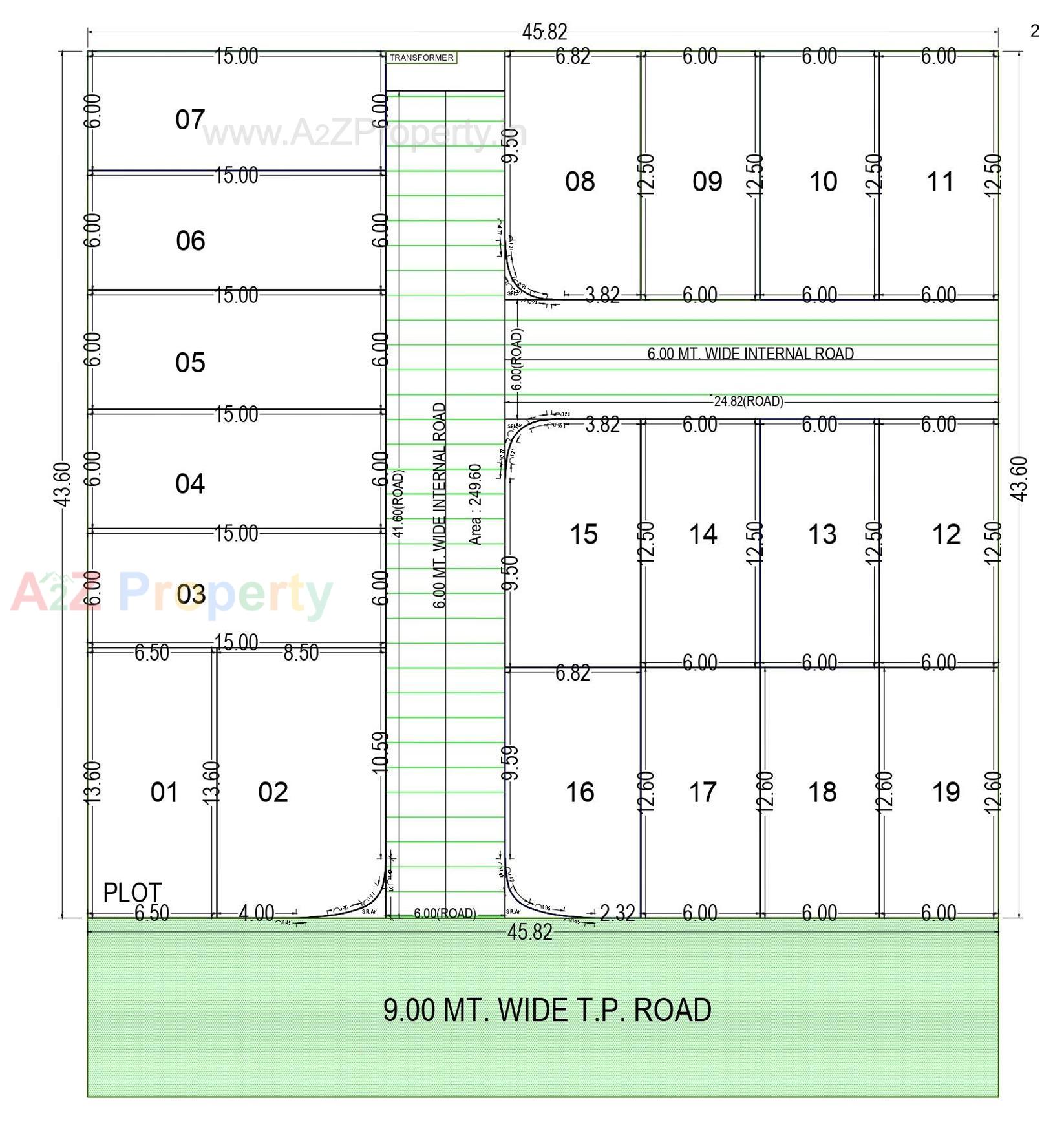 Layout of real estate project Al Madina Residency located at Kalol, Gandhinagar, Gujarat