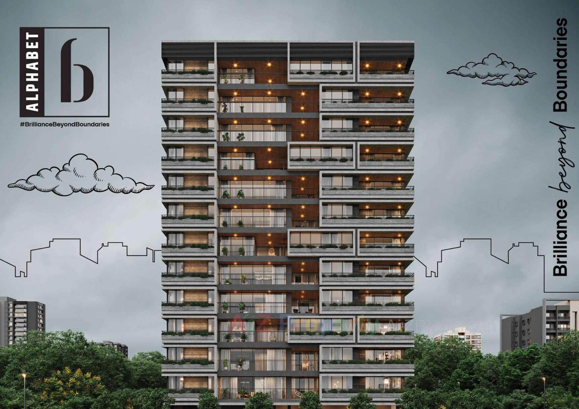 3D Elevation of real estate project Alphabet located at Bhat, Gandhinagar, Gujarat