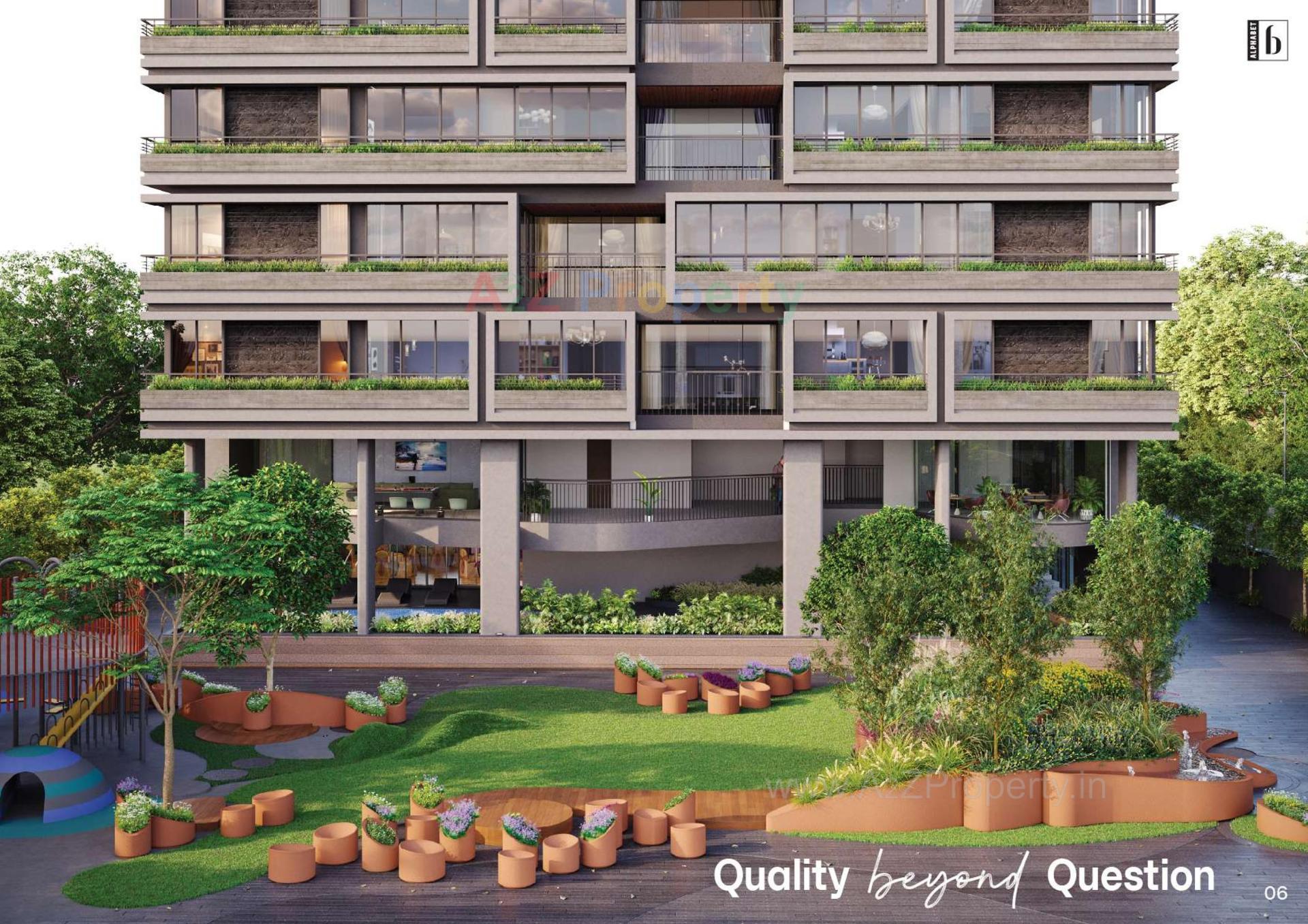 3D Elevation of real estate project Alphabet located at Bhat, Gandhinagar, Gujarat