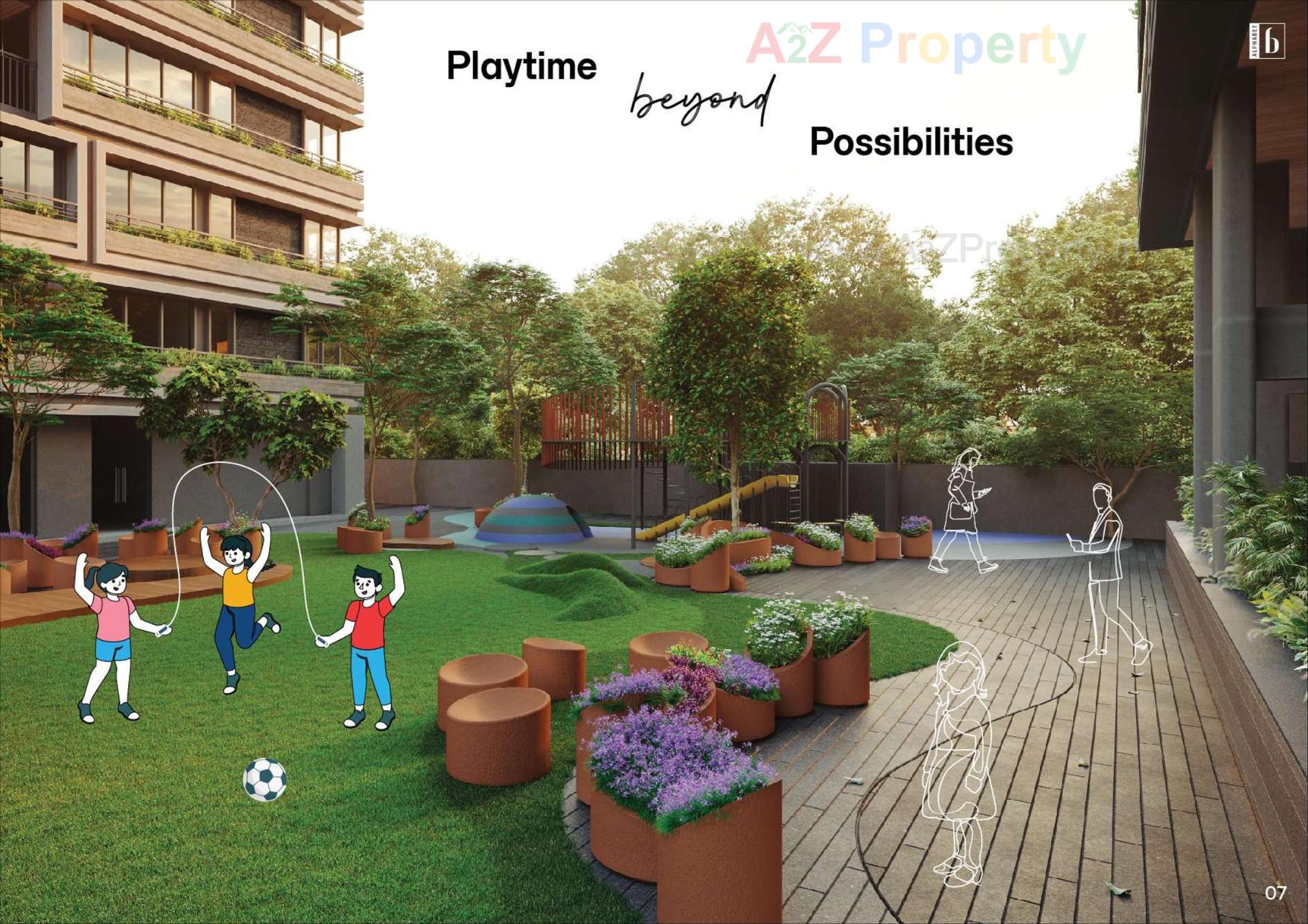 3D Elevation of real estate project Alphabet located at Bhat, Gandhinagar, Gujarat