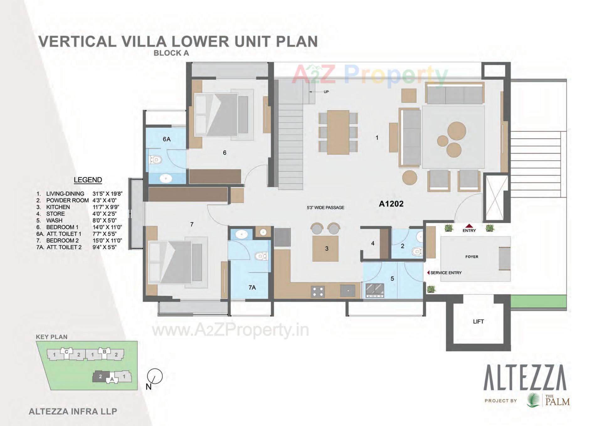 Layout of real estate project Altezza located at Sargasan, Gandhinagar, Gujarat