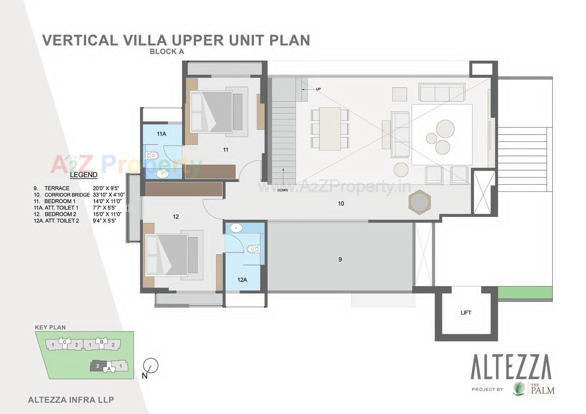 Layout of real estate project Altezza located at Sargasan, Gandhinagar, Gujarat