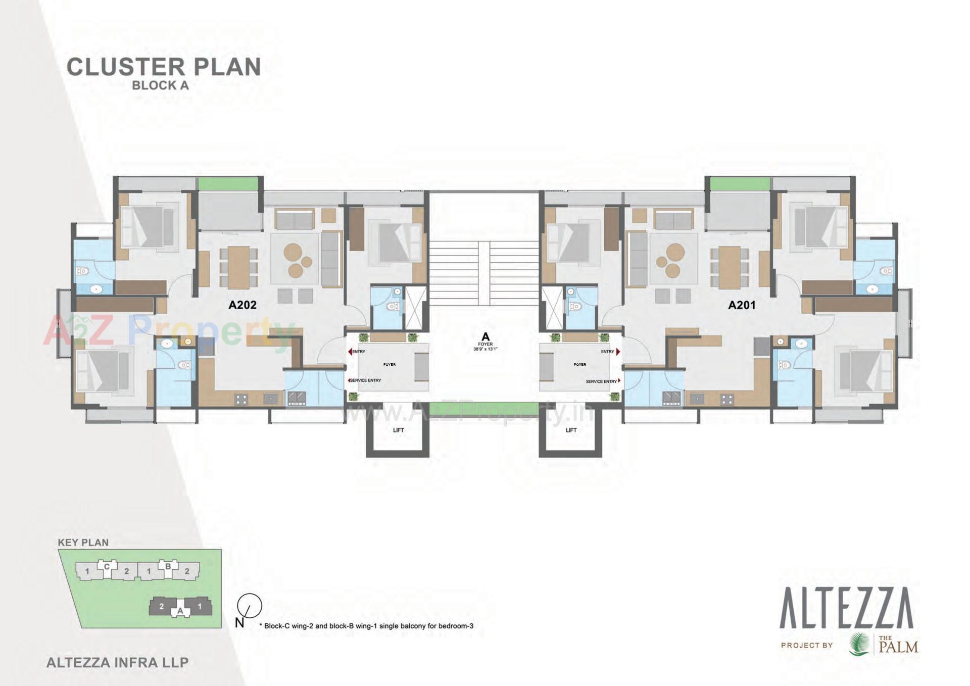 Layout of real estate project Altezza located at Sargasan, Gandhinagar, Gujarat