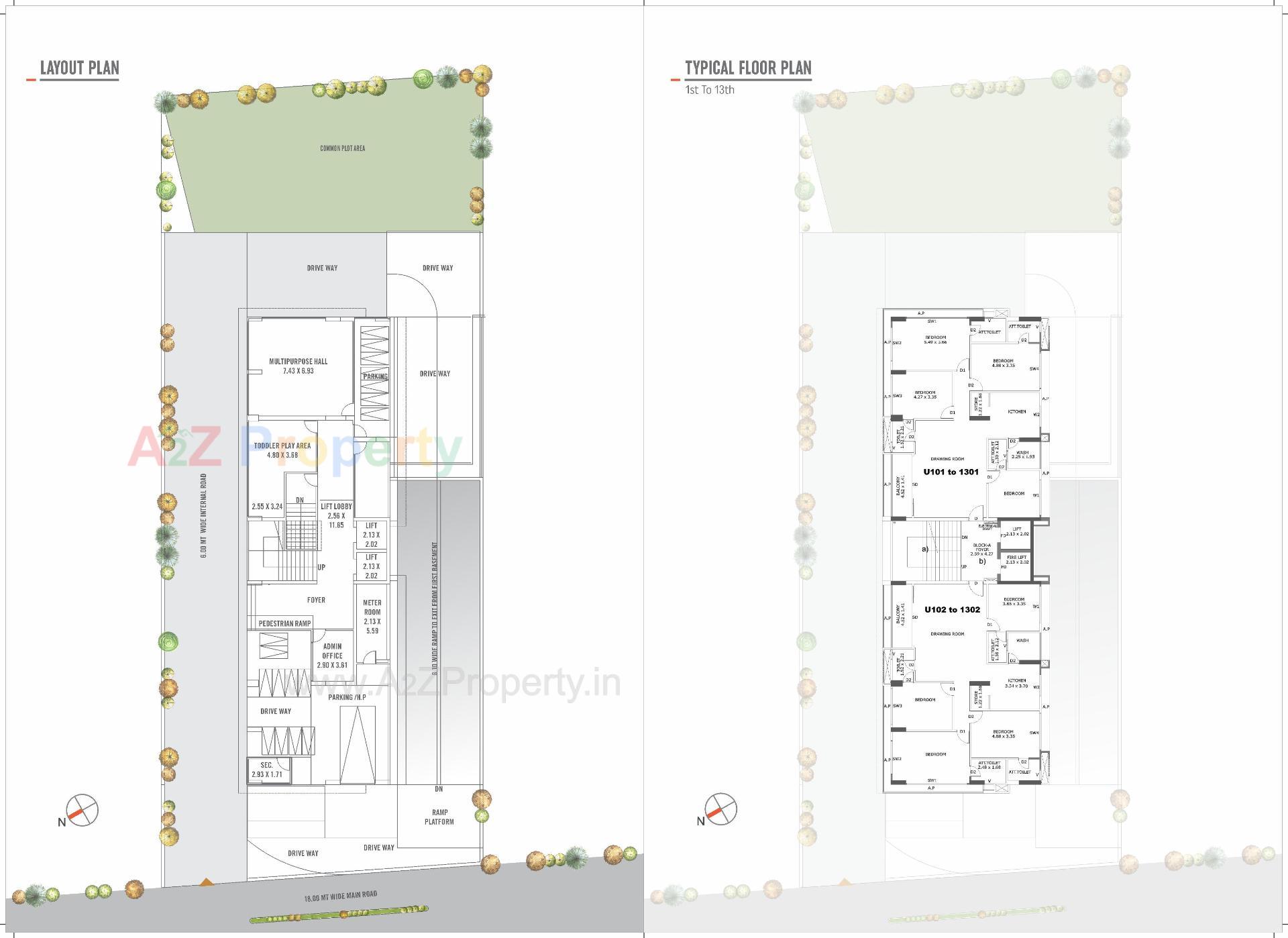 Layout of real estate project Amaara By Hari Group located at Por, Gandhinagar, Gujarat