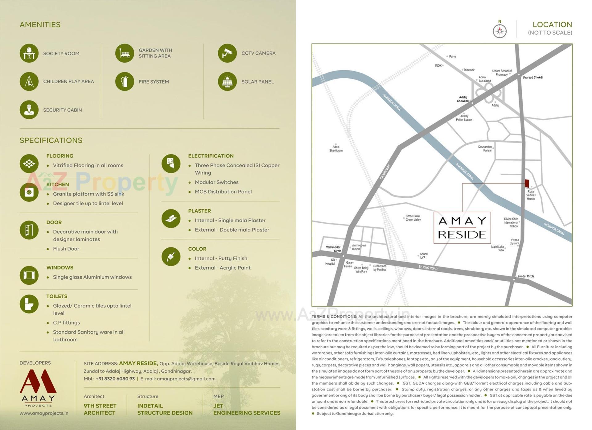  of real estate project Amay Reside located at Adalaj, Gandhinagar, Gujarat
