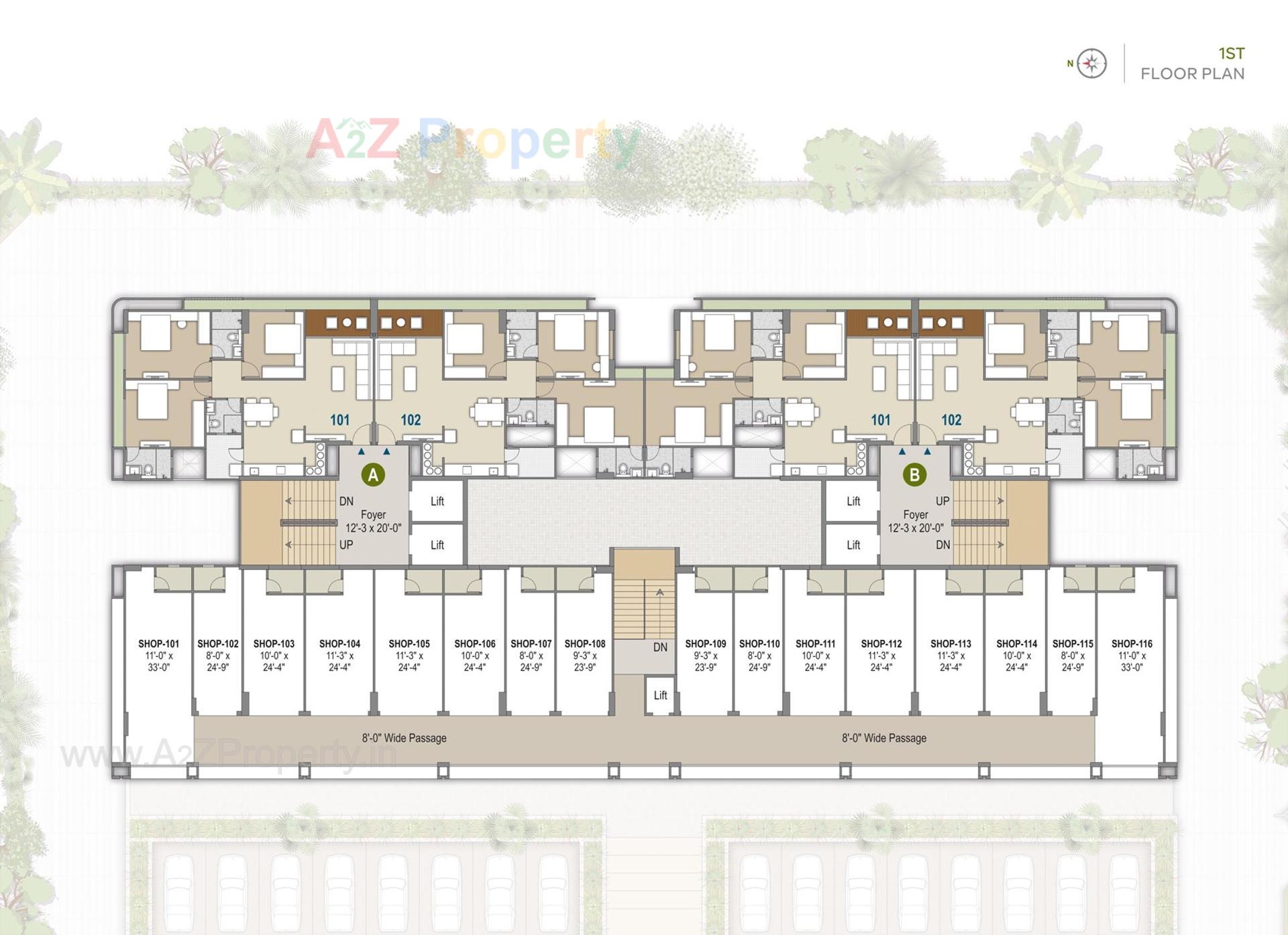 Layout of real estate project Amay Reside located at Adalaj, Gandhinagar, Gujarat