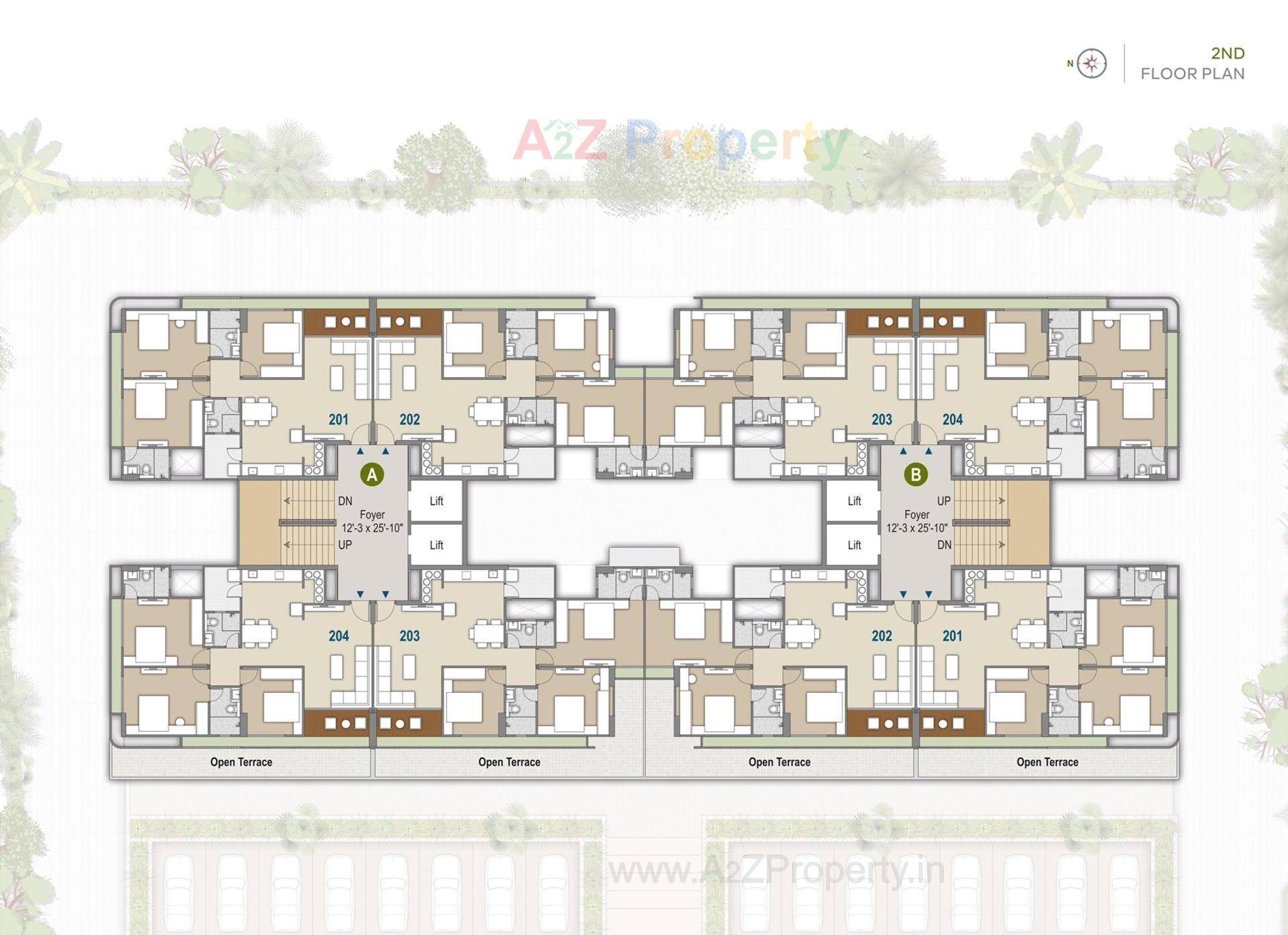 Layout of real estate project Amay Reside located at Adalaj, Gandhinagar, Gujarat