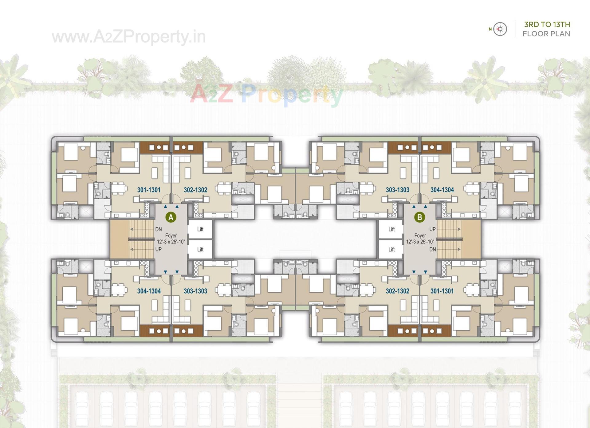 Layout of real estate project Amay Reside located at Adalaj, Gandhinagar, Gujarat