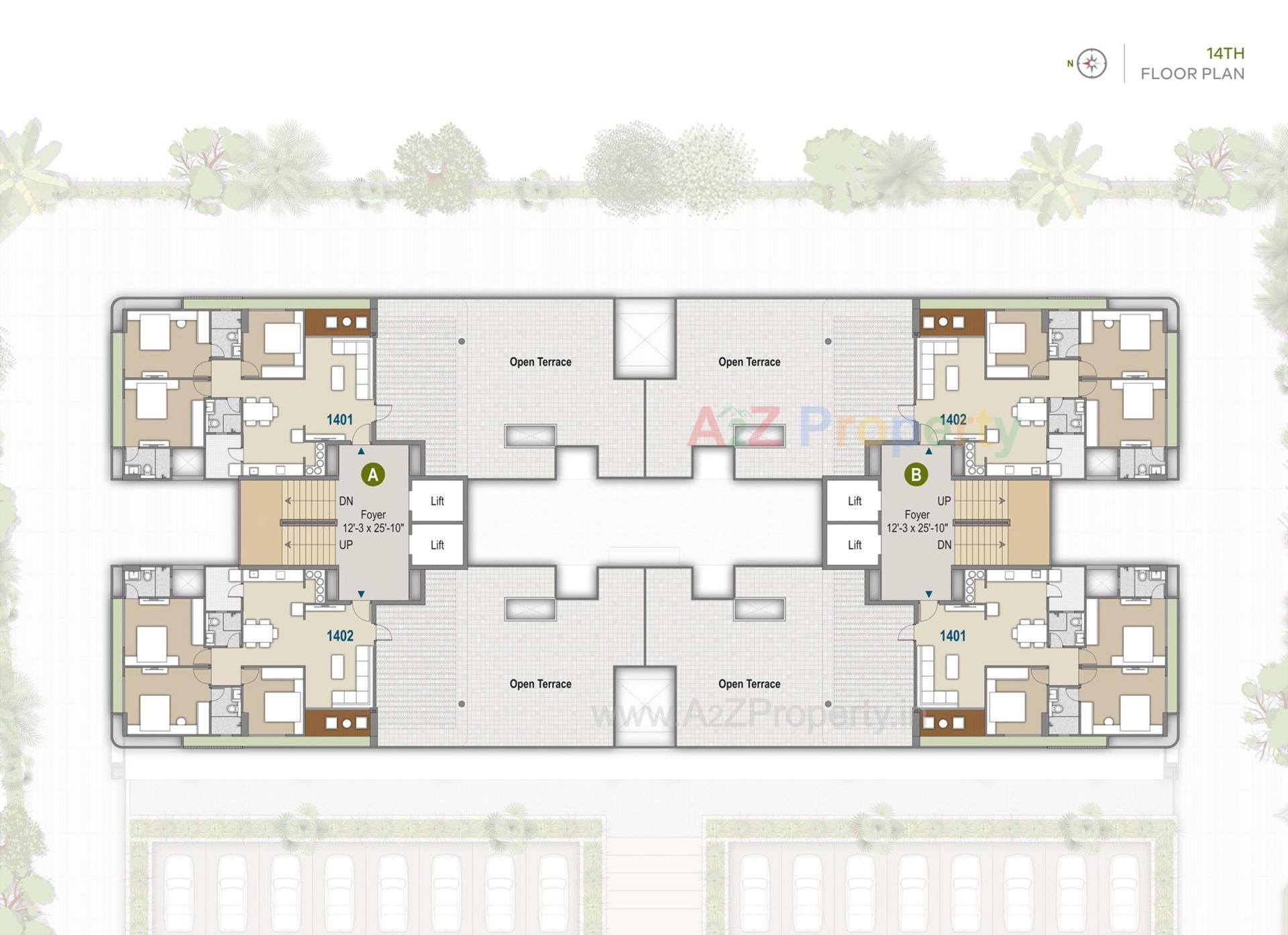 Layout of real estate project Amay Reside located at Adalaj, Gandhinagar, Gujarat