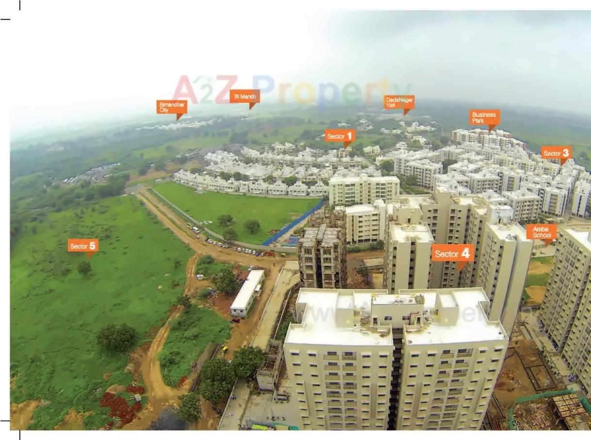 3D Elevation of real estate project Amba Towship Sector located at Adalaj, Gandhinagar, Gujarat