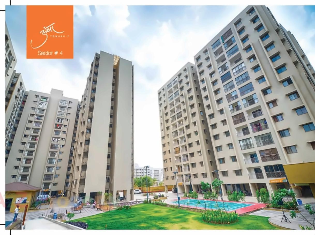 3D Elevation of real estate project Amba Towship Sector located at Adalaj, Gandhinagar, Gujarat